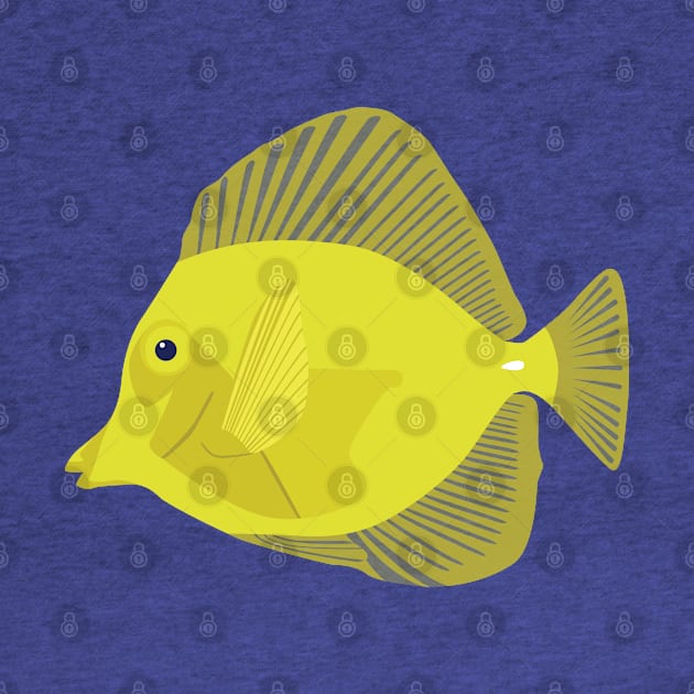 Yellow tang fish illustration by MickeyEdwards